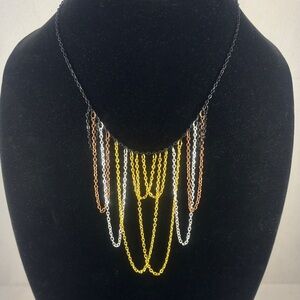 Hand Crafted Black and Gold Multicolor Necklace